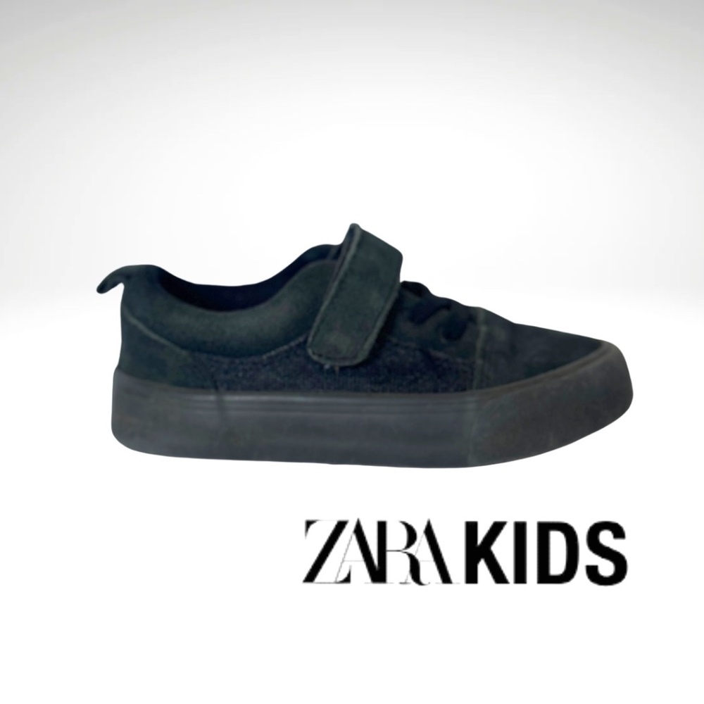 ZARA KIDS BLACK SKATE STYLE SNEAKERS, TODDLER BOYS SIZE 8